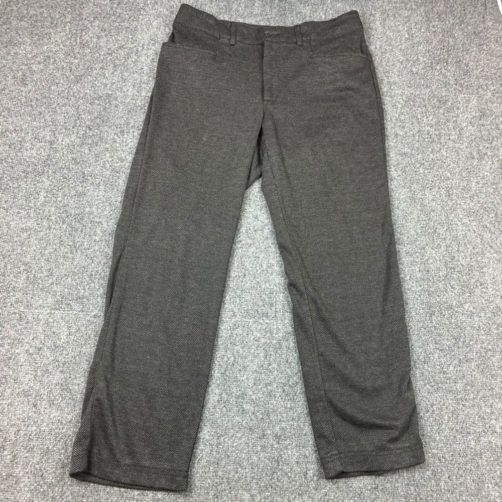 Lee Comfort Fit Grey Herringbone Straight Leg Trousers Womens Size 14 Short